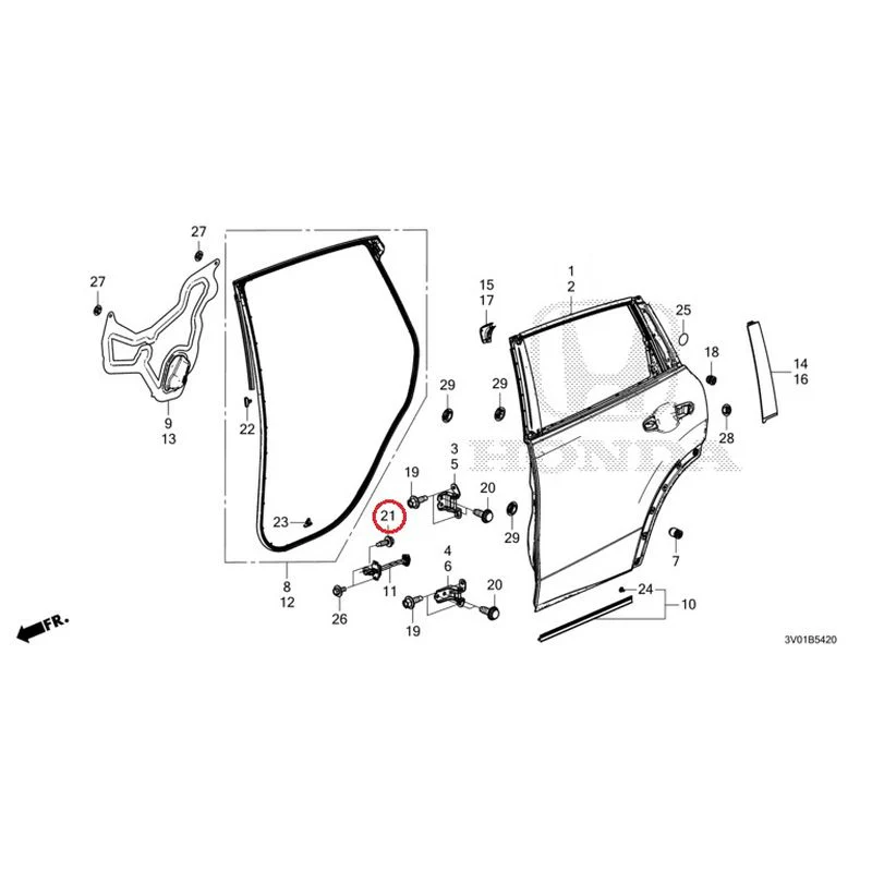 [NEW] JDM HONDA ZR-V RZ3 2023 Rear Door Panel GENUINE OEM - Image 23