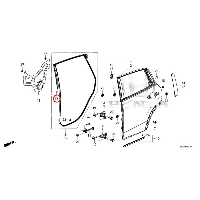 [NEW] JDM HONDA ZR-V RZ3 2023 Rear Door Panel GENUINE OEM - Image 24