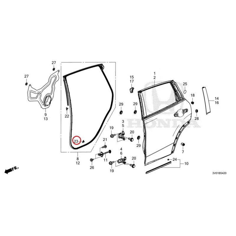 [NEW] JDM HONDA ZR-V RZ3 2023 Rear Door Panel GENUINE OEM - Image 25