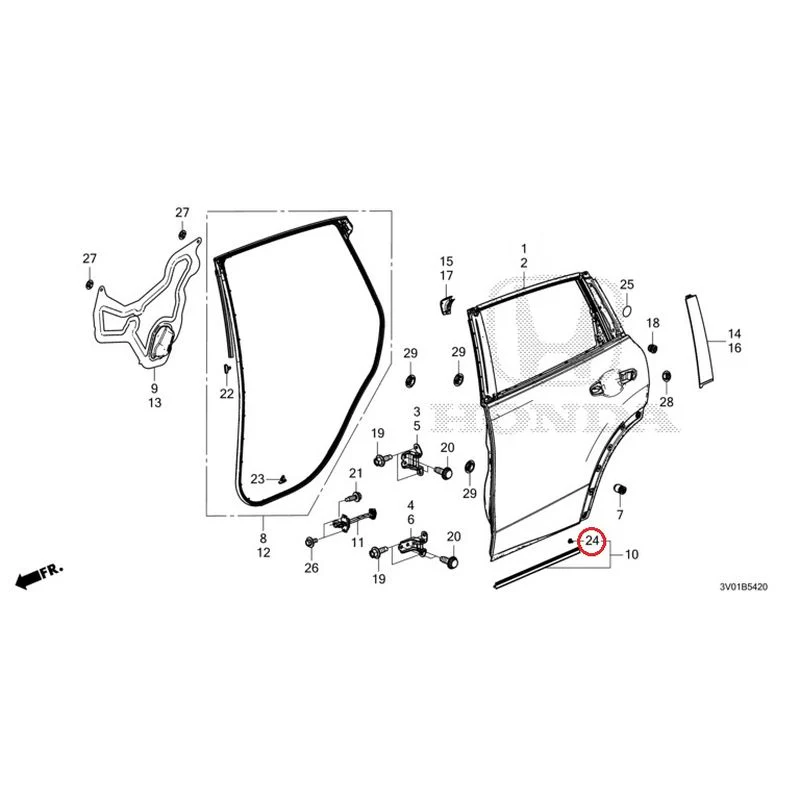 [NEW] JDM HONDA ZR-V RZ3 2023 Rear Door Panel GENUINE OEM - Image 26