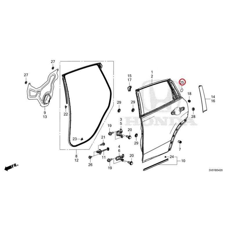 [NEW] JDM HONDA ZR-V RZ3 2023 Rear Door Panel GENUINE OEM - Image 27