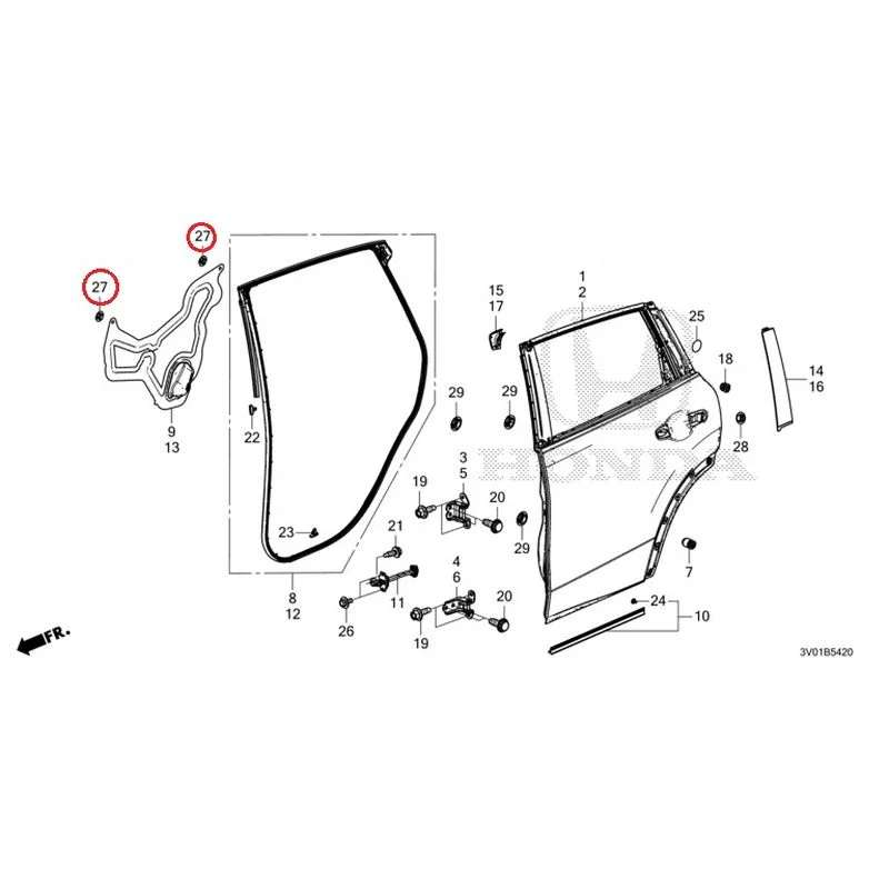 [NEW] JDM HONDA ZR-V RZ3 2023 Rear Door Panel GENUINE OEM - Image 29