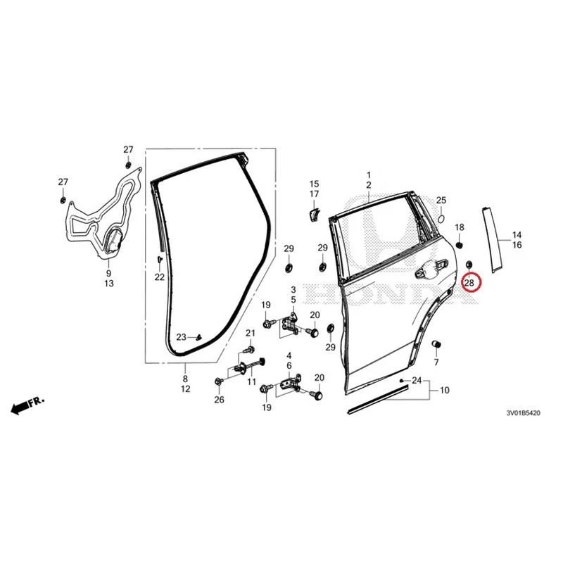 [NEW] JDM HONDA ZR-V RZ3 2023 Rear Door Panel GENUINE OEM - Image 30