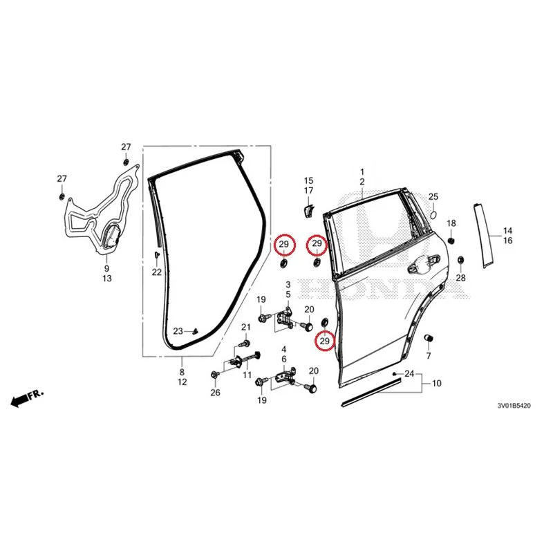 [NEW] JDM HONDA ZR-V RZ3 2023 Rear Door Panel GENUINE OEM - Image 31