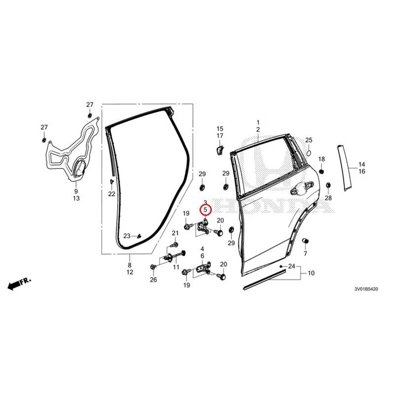 [NEW] JDM HONDA ZR-V RZ3 2023 Rear Door Panel GENUINE OEM - Image 6