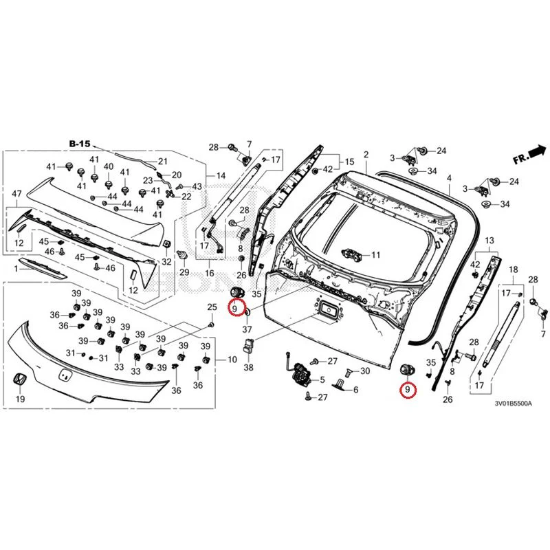 [NEW] JDM HONDA ZR-V RZ3 2023 Tailgate GENUINE OEM - Image 10