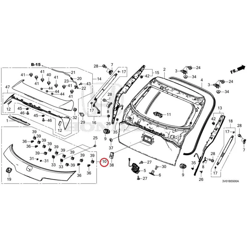 [NEW] JDM HONDA ZR-V RZ3 2023 Tailgate GENUINE OEM - Image 12