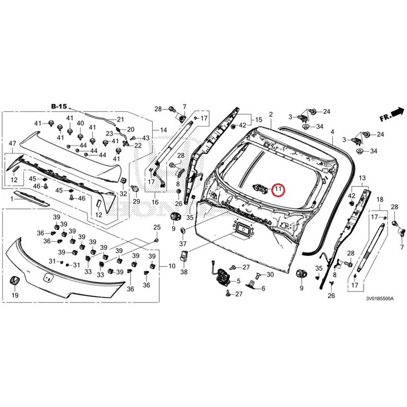 [NEW] JDM HONDA ZR-V RZ3 2023 Tailgate GENUINE OEM - Image 18