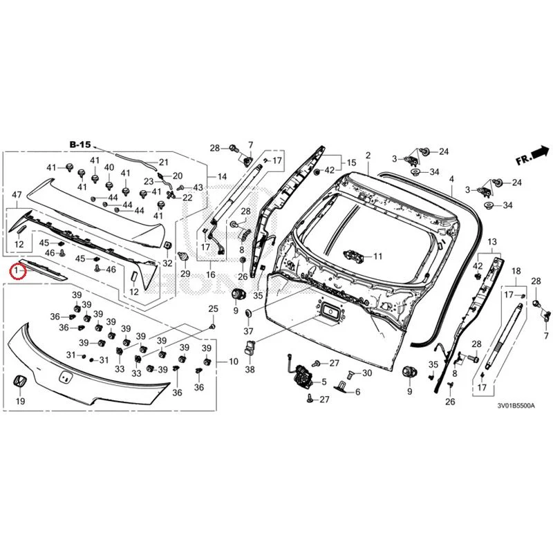 [NEW] JDM HONDA ZR-V RZ3 2023 Tailgate GENUINE OEM - Image 2