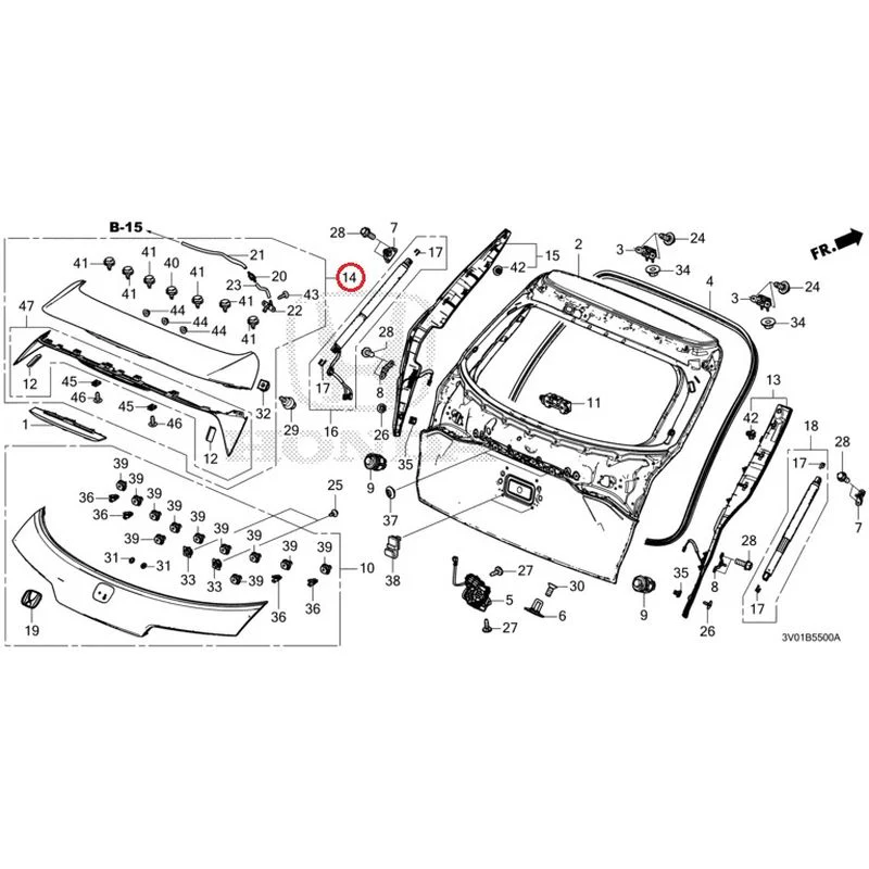 [NEW] JDM HONDA ZR-V RZ3 2023 Tailgate GENUINE OEM - Image 27