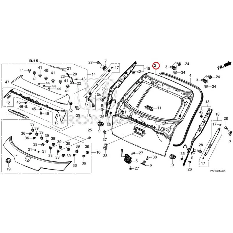 [NEW] JDM HONDA ZR-V RZ3 2023 Tailgate GENUINE OEM - Image 3