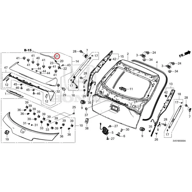 [NEW] JDM HONDA ZR-V RZ3 2023 Tailgate GENUINE OEM - Image 34