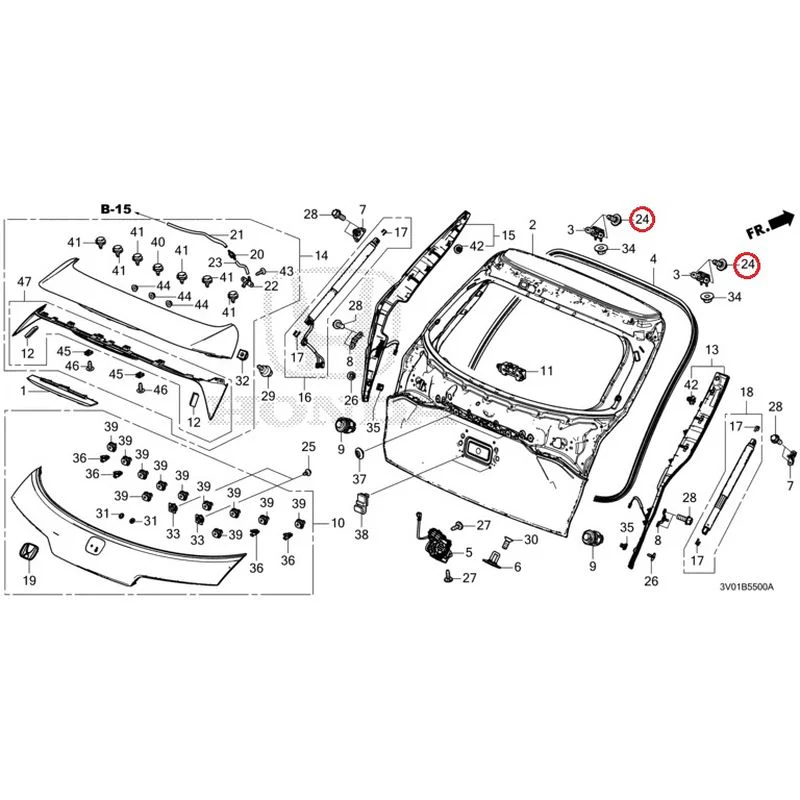 [NEW] JDM HONDA ZR-V RZ3 2023 Tailgate GENUINE OEM - Image 37