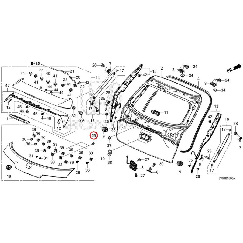 [NEW] JDM HONDA ZR-V RZ3 2023 Tailgate GENUINE OEM - Image 38