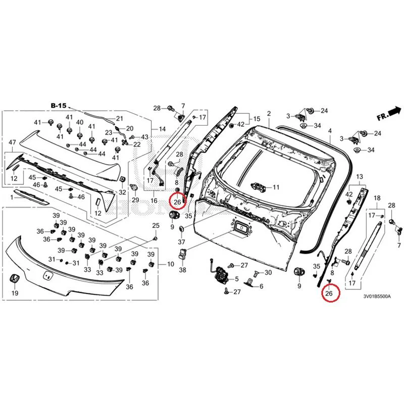 [NEW] JDM HONDA ZR-V RZ3 2023 Tailgate GENUINE OEM - Image 39