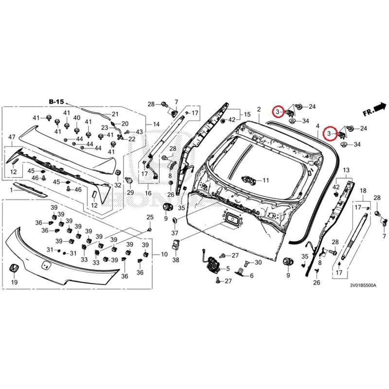 [NEW] JDM HONDA ZR-V RZ3 2023 Tailgate GENUINE OEM - Image 4