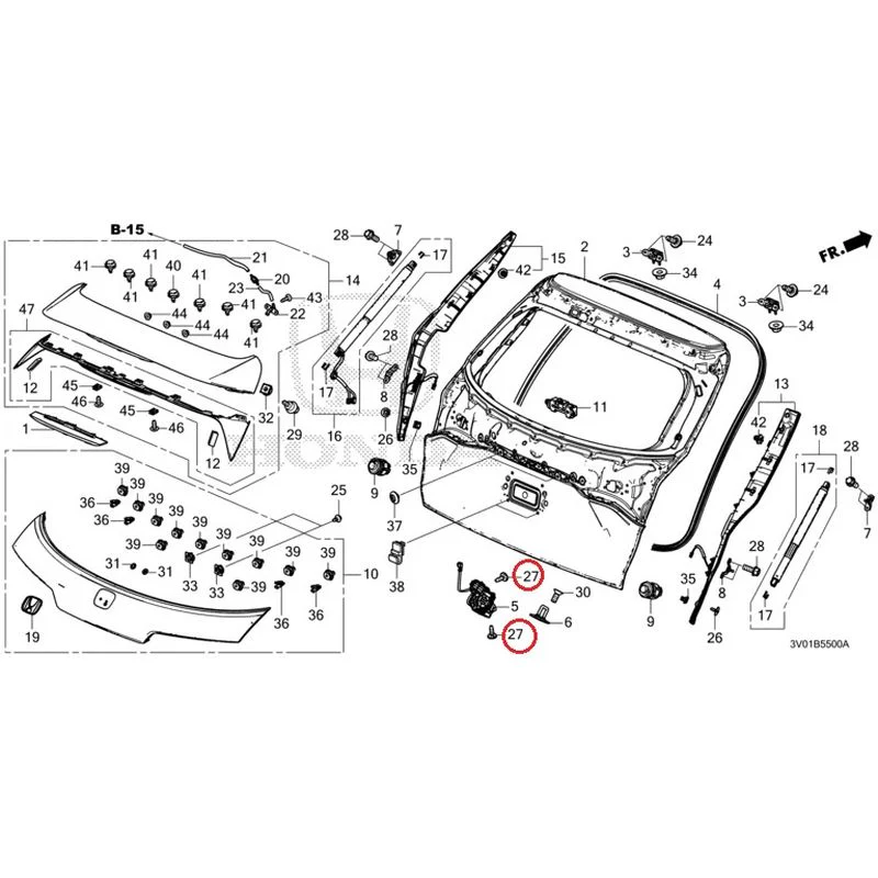 [NEW] JDM HONDA ZR-V RZ3 2023 Tailgate GENUINE OEM - Image 40