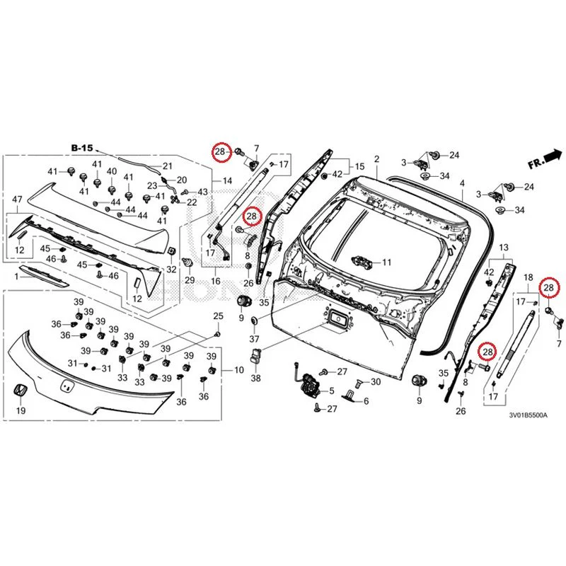 [NEW] JDM HONDA ZR-V RZ3 2023 Tailgate GENUINE OEM - Image 41