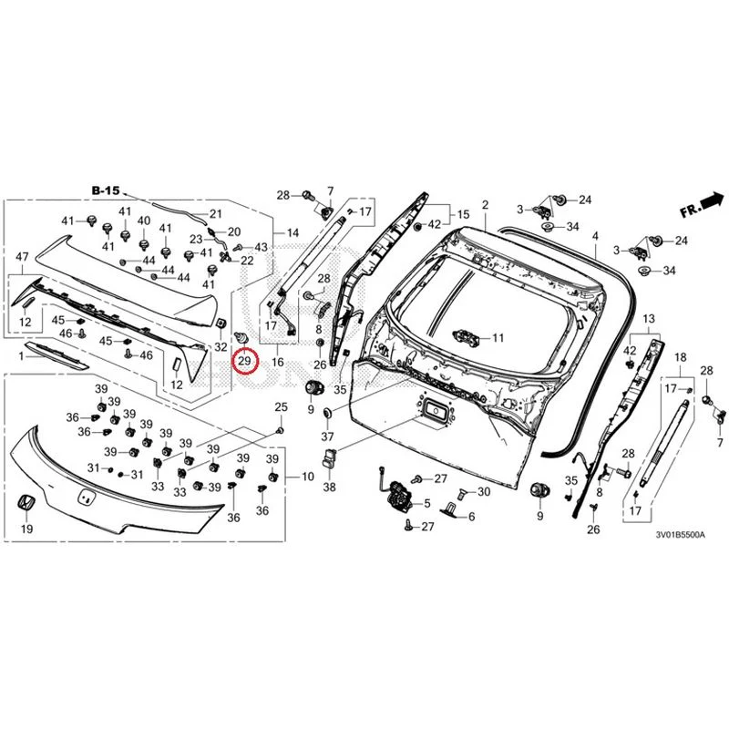 [NEW] JDM HONDA ZR-V RZ3 2023 Tailgate GENUINE OEM - Image 42