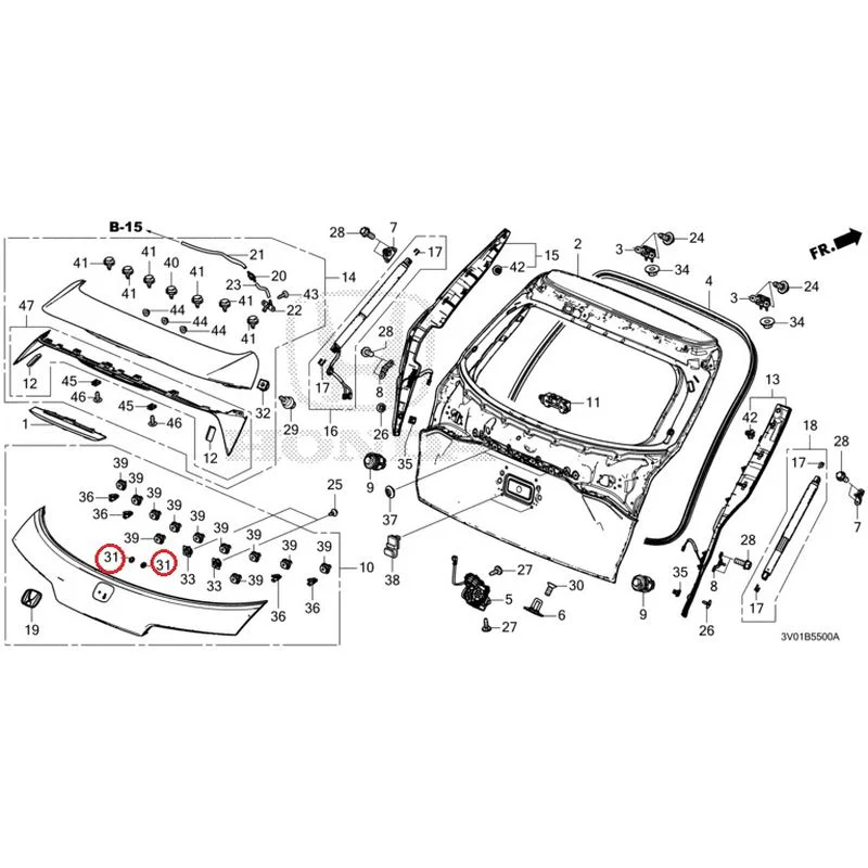 [NEW] JDM HONDA ZR-V RZ3 2023 Tailgate GENUINE OEM - Image 44