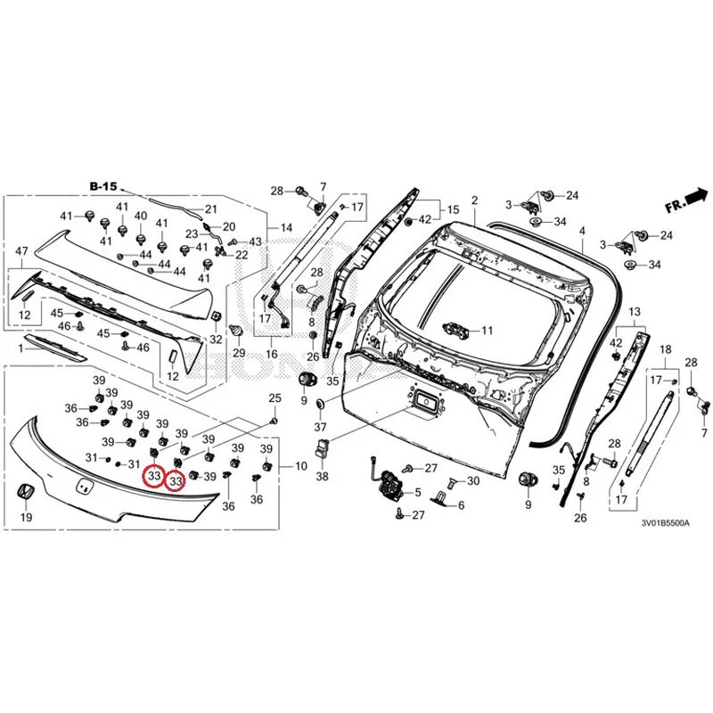 [NEW] JDM HONDA ZR-V RZ3 2023 Tailgate GENUINE OEM - Image 46