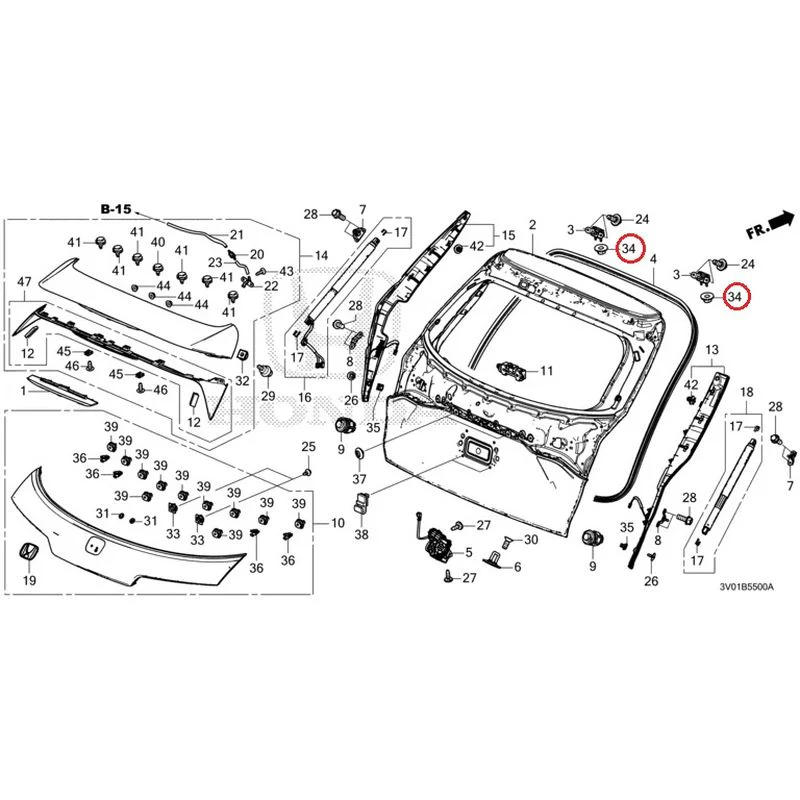 [NEW] JDM HONDA ZR-V RZ3 2023 Tailgate GENUINE OEM - Image 47