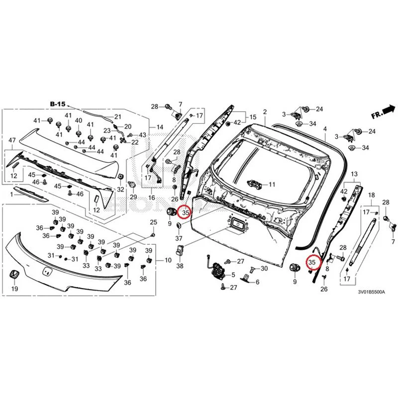 [NEW] JDM HONDA ZR-V RZ3 2023 Tailgate GENUINE OEM - Image 48
