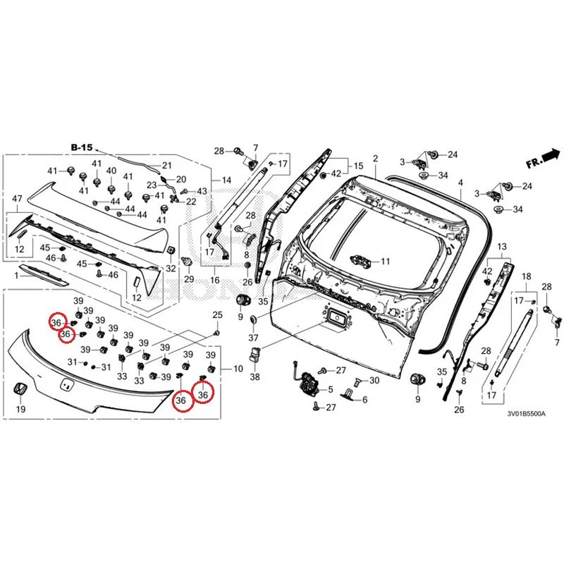 [NEW] JDM HONDA ZR-V RZ3 2023 Tailgate GENUINE OEM - Image 49