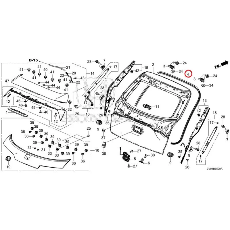[NEW] JDM HONDA ZR-V RZ3 2023 Tailgate GENUINE OEM - Image 5