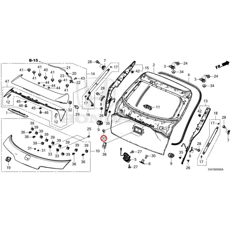 [NEW] JDM HONDA ZR-V RZ3 2023 Tailgate GENUINE OEM - Image 50