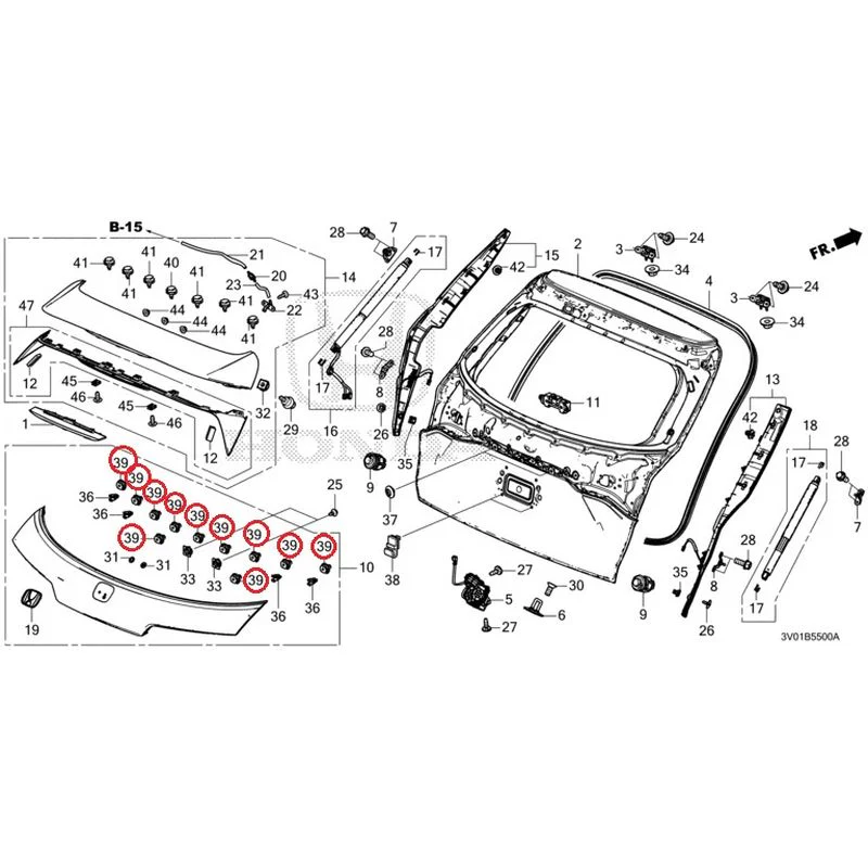 [NEW] JDM HONDA ZR-V RZ3 2023 Tailgate GENUINE OEM - Image 52