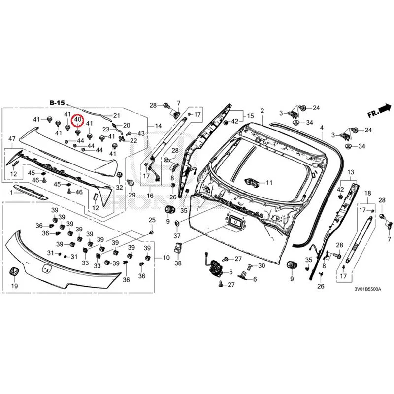 [NEW] JDM HONDA ZR-V RZ3 2023 Tailgate GENUINE OEM - Image 53