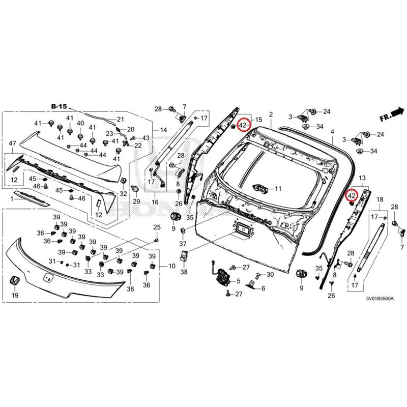 [NEW] JDM HONDA ZR-V RZ3 2023 Tailgate GENUINE OEM - Image 55