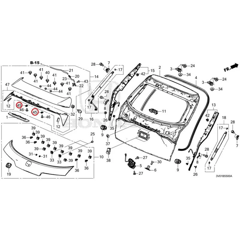 [NEW] JDM HONDA ZR-V RZ3 2023 Tailgate GENUINE OEM - Image 58