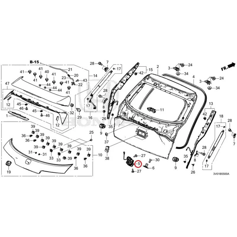 [NEW] JDM HONDA ZR-V RZ3 2023 Tailgate GENUINE OEM - Image 6