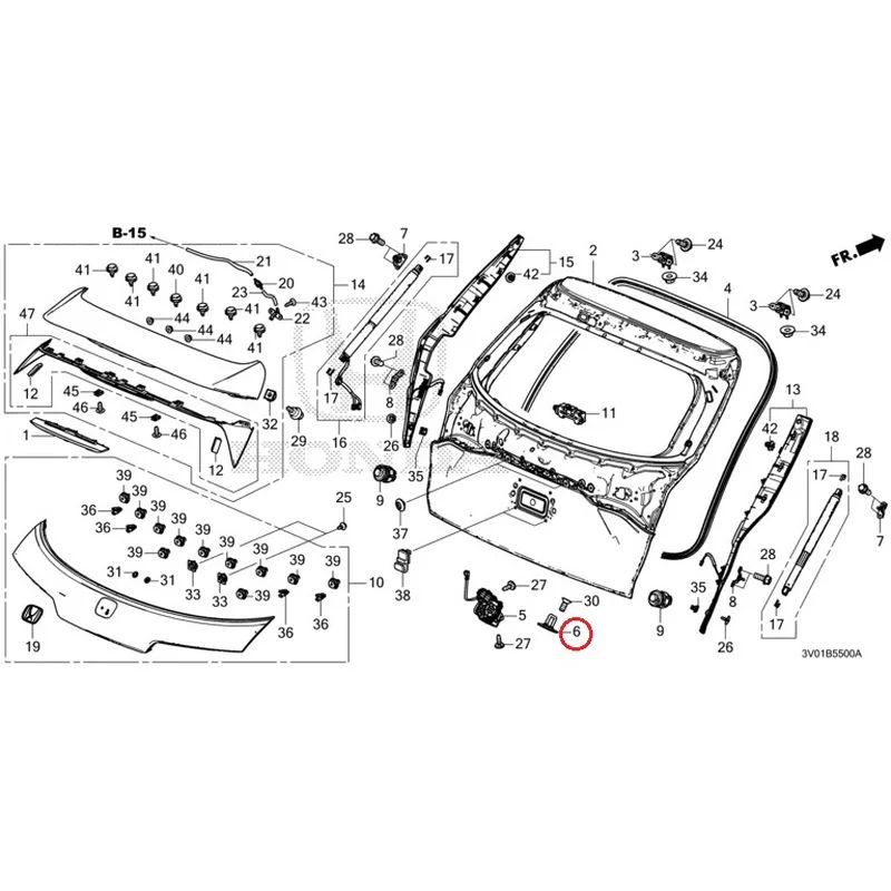 [NEW] JDM HONDA ZR-V RZ3 2023 Tailgate GENUINE OEM - Image 7