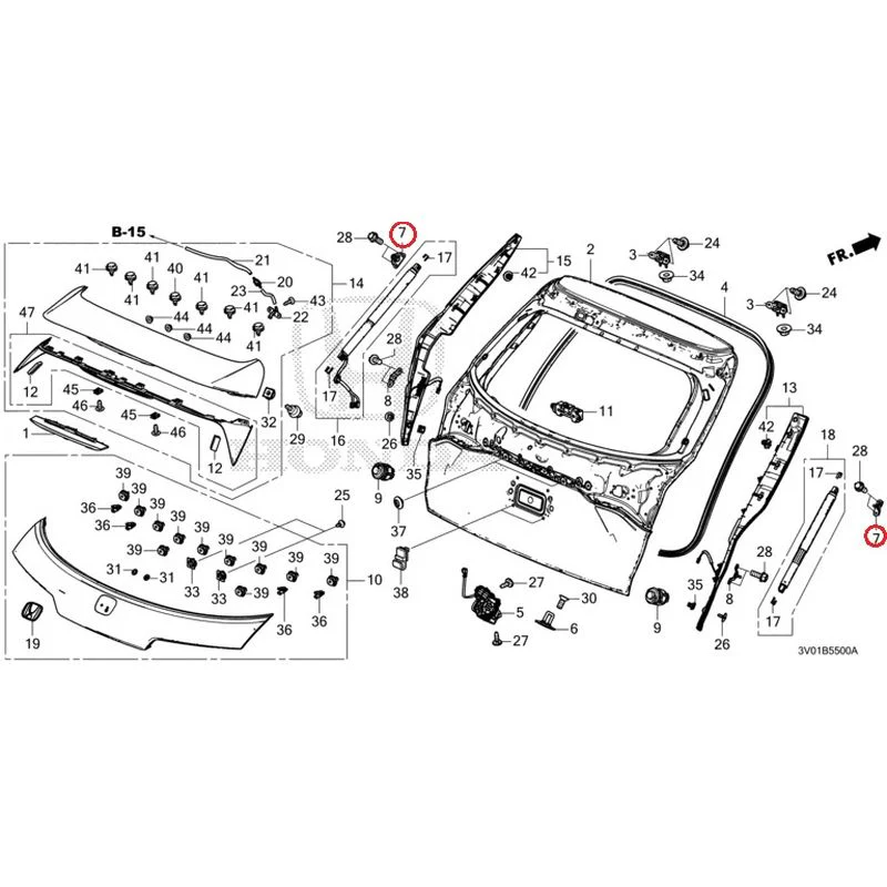 [NEW] JDM HONDA ZR-V RZ3 2023 Tailgate GENUINE OEM - Image 8