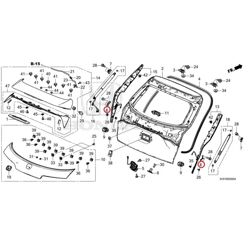 [NEW] JDM HONDA ZR-V RZ3 2023 Tailgate GENUINE OEM - Image 9