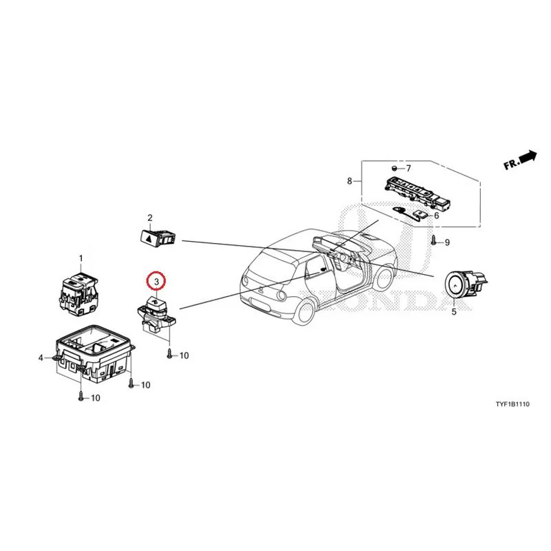 [NEW] JDM HONDA Honda e ZC7 2023 Switches GENUINE OEM - Image 4
