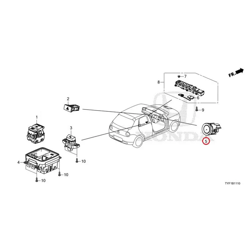 [NEW] JDM HONDA Honda e ZC7 2023 Switches GENUINE OEM - Image 6