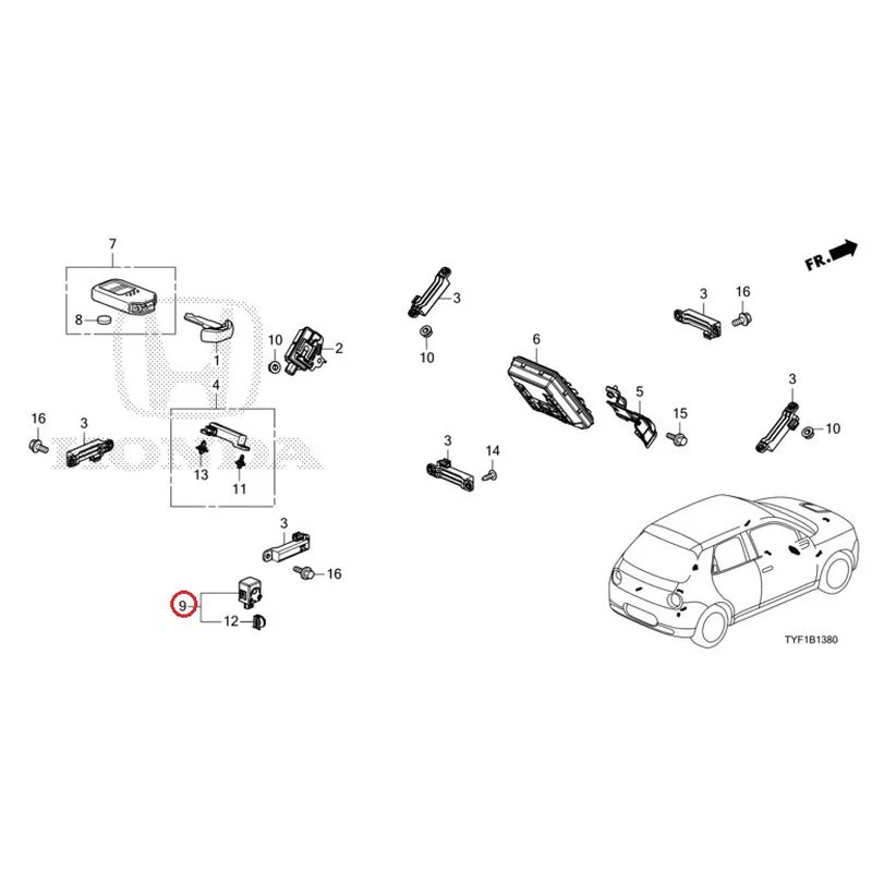 [NEW] JDM HONDA Honda e ZC7 2023 Smart unit/fob key GENUINE OEM - Image 10