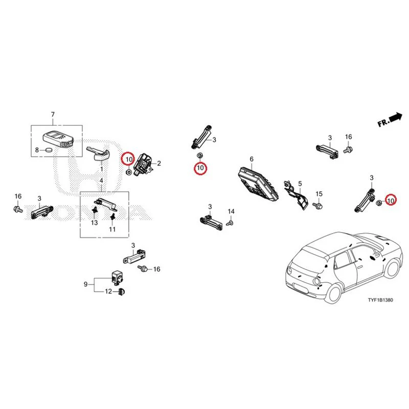 [NEW] JDM HONDA Honda e ZC7 2023 Smart unit/fob key GENUINE OEM - Image 11