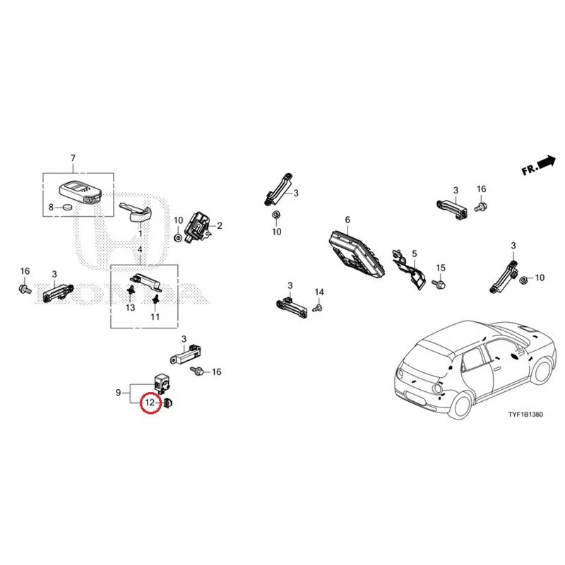 [NEW] JDM HONDA Honda e ZC7 2023 Smart unit/fob key GENUINE OEM - Image 13