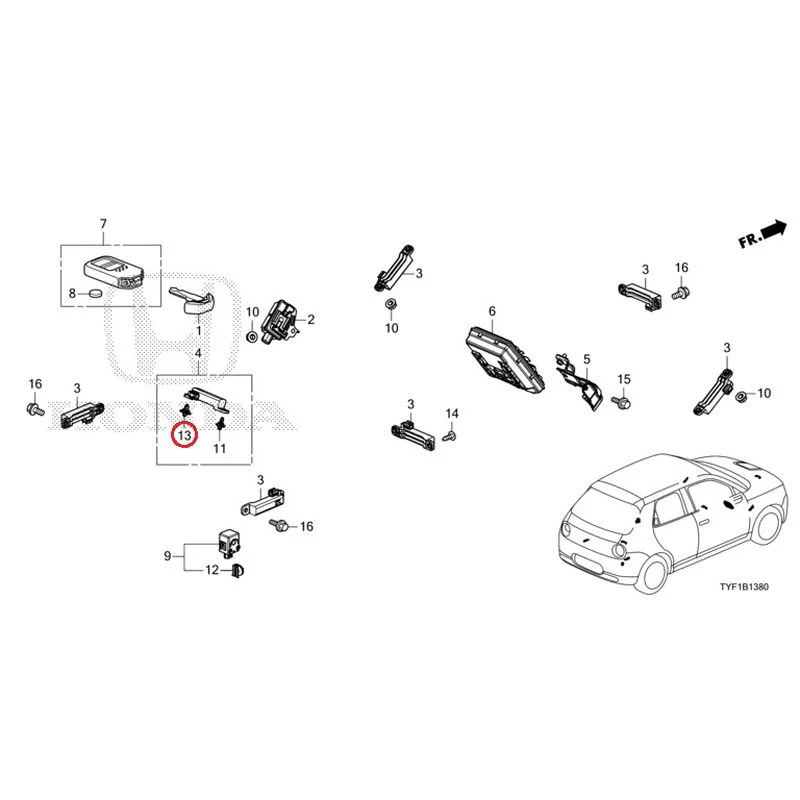[NEW] JDM HONDA Honda e ZC7 2023 Smart unit/fob key GENUINE OEM - Image 14