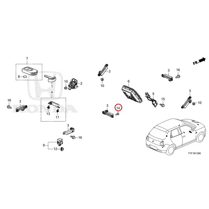 [NEW] JDM HONDA Honda e ZC7 2023 Smart unit/fob key GENUINE OEM - Image 15