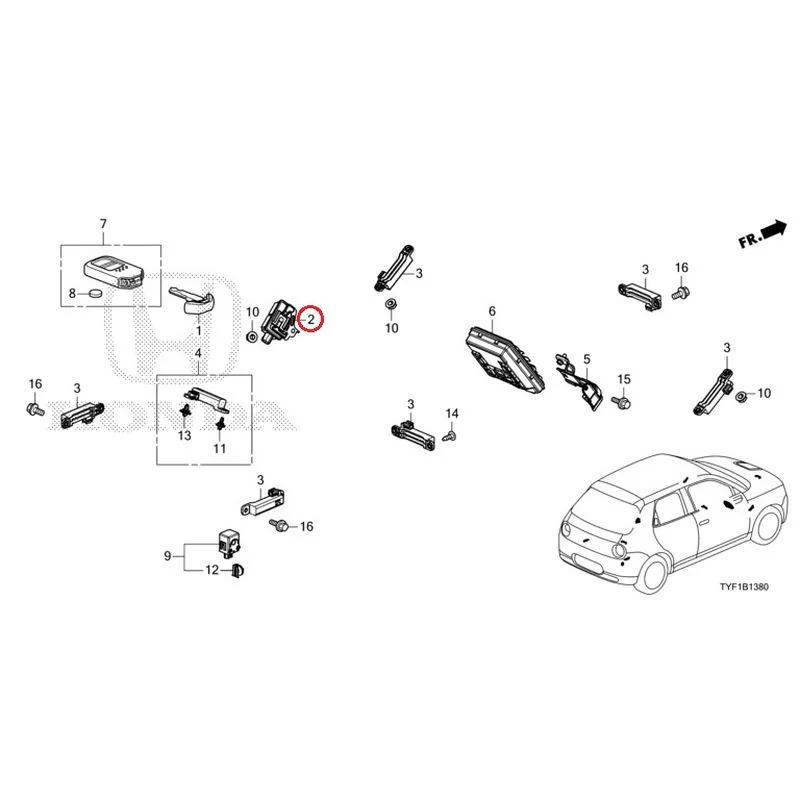 [NEW] JDM HONDA Honda e ZC7 2023 Smart unit/fob key GENUINE OEM - Image 3