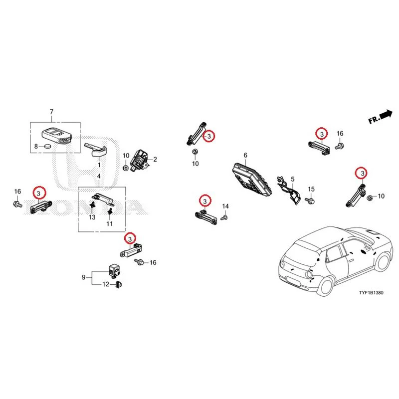 [NEW] JDM HONDA Honda e ZC7 2023 Smart unit/fob key GENUINE OEM - Image 4