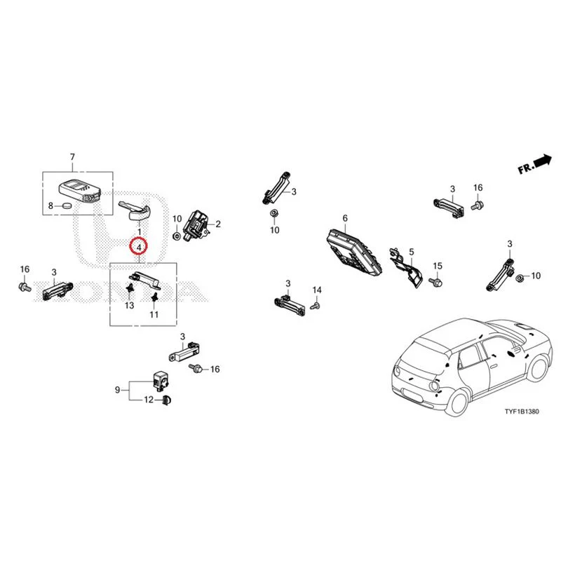 [NEW] JDM HONDA Honda e ZC7 2023 Smart unit/fob key GENUINE OEM - Image 5