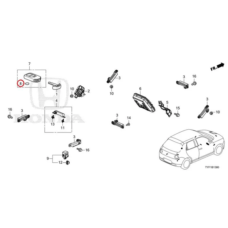 [NEW] JDM HONDA Honda e ZC7 2023 Smart unit/fob key GENUINE OEM - Image 9