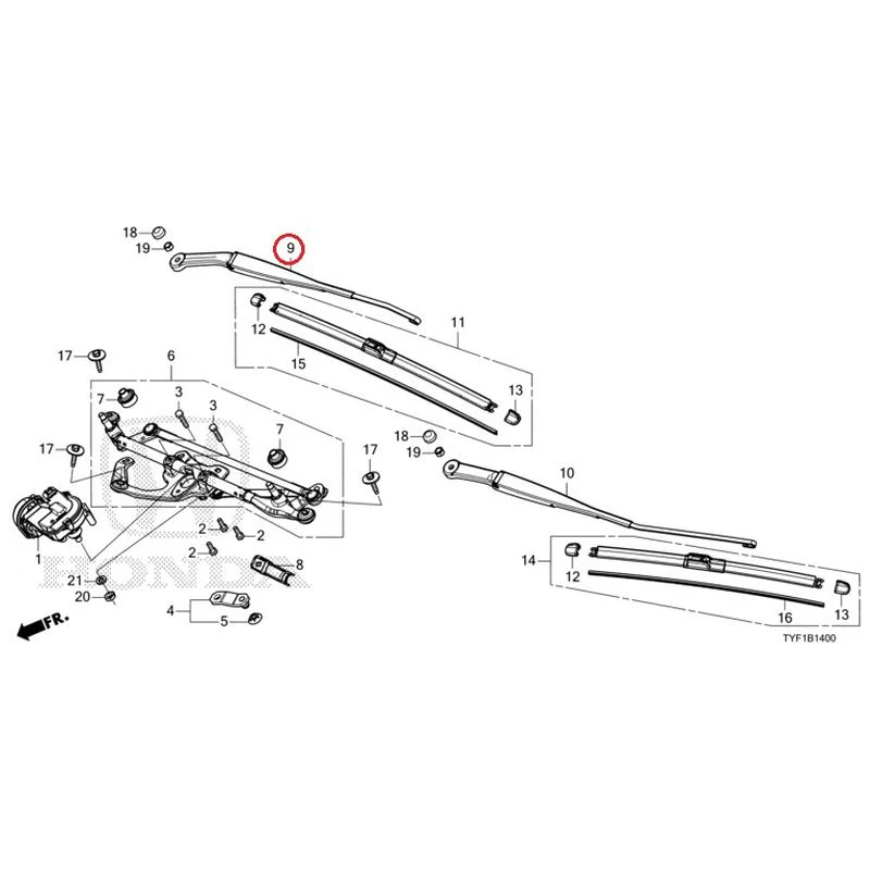 [NEW] JDM HONDA Honda e ZC7 2023 Front Windshield Wiper GENUINE OEM - Image 10